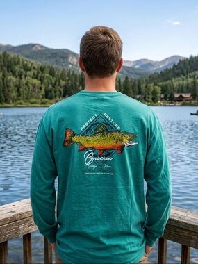 🎈Southern Fried Cotton Turquoise Long Sleeve Shirt